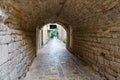 Stone vaults of arch, Old town of Budva, Montenegro