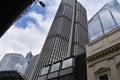 Stone versus glass architecture in London`s square mile Royalty Free Stock Photo