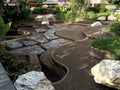 stone walkway in the garden Royalty Free Stock Photo