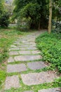 Stone Walkway in spring Royalty Free Stock Photo