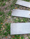 Stone walkway winding in the garden. texture, background Royalty Free Stock Photo