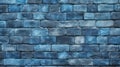 Seamless Retro Blue Brick Texture Of Conwy City Wall