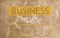 wall background with the inscription business news