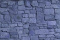 Stone wall. Blue color Royalty Free Stock Photo