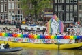 The Stone Wall Boat At The Gaypride At Amsterdam The Netherlands 3-8-2019