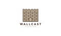 Stone wall castle vintage logo vector icon illustration design Royalty Free Stock Photo