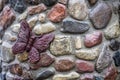 Stone wall in the city Park