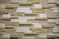 Stone Wall Cladding For Interiors Made By Stacked Bricks Of Natural Stone. Color Are Shades Of Brown