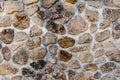 Stone wall composed of irregular blocks of marlstone Royalty Free Stock Photo