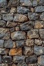 Stone Wall Constructed From Rocks Royalty Free Stock Photo