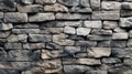 Stone wall design for pattern and background, Dry stone wall masonry seamless texture Royalty Free Stock Photo