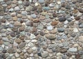 Stone wall fieldstone and concrete natural building texture Royalty Free Stock Photo