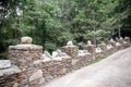 Stone wall in Gillette Castle State Park