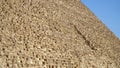 Stone Wall of Great Pyramid of Giza Close Up Royalty Free Stock Photo