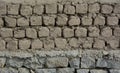 Stone wall at the house in Ladakh, India Royalty Free Stock Photo