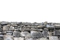 Stone wall isolated Royalty Free Stock Photo
