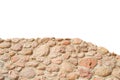 Stone wall isolated on white background Royalty Free Stock Photo