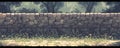 Stone Wall Landscape Backdrop, Side Scrolling Video Game Background Asset, Retro Platformer Level Texture Royalty Free Stock Photo