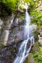 stone wall of Makhuntseti Waterfall in Adjara Royalty Free Stock Photo