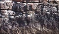 Stone wall at the Martin Nature Center in OKC Royalty Free Stock Photo