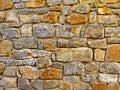 Stone Wall With Mortared Blocks Royalty Free Stock Photo