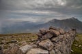 Stone wall on Mourne Mountains, Northern Ireland