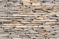 Stone wall of natural stones. Brickwall texture background. Stone Veneers, cladding wall made of stacked slabs of natural rocks Royalty Free Stock Photo