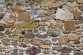 Stone wall of old abandoned and dilapidated house in the Tuscan countryside in Italy Royalty Free Stock Photo