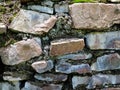 Stone wall of an old house, old masonry. Texture, stonework Royalty Free Stock Photo