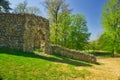 Stone wall in the Park Jana Baltazara Magina in Dubnica nad Vahom town Royalty Free Stock Photo