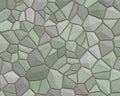 Stone wall pattern grey green