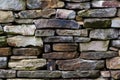 Stone wall pattern from old log cabin chimney Royalty Free Stock Photo