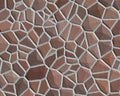 Stone wall pattern rough brown