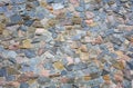 Rock background fieldstone granite wall stone building Royalty Free Stock Photo