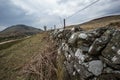 Stone wall in scottish highlands
