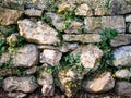 Stone wall surface. Abstract texture. Fine example of masonry craft