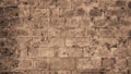 Stone Wall Texture Abstract Abandoned Texturized Grunge Pattern. Ethnic Web Banner Backdrop or Background Sepia Style Royalty Free Stock Photo