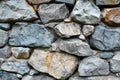 Stone wall texture background - grey stone siding with different sized stones