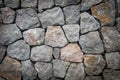 Stone slate wall concrete grout