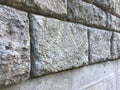 Stone Wall Texture with big bricks on ancient historic building Royalty Free Stock Photo