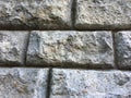 Stone Wall Texture with big bricks on ancient historic building Royalty Free Stock Photo