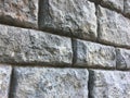 Stone Wall Texture with big bricks on ancient historic building Royalty Free Stock Photo