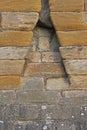 Stone wall texture detail Medieval castle.