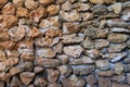 Stone wall texture. A stone wall of house make by hand for background or texture Royalty Free Stock Photo