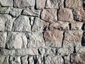 Masonry stone wall texture. Stones in the foundation. Stone wall background for design or illustration Royalty Free Stock Photo