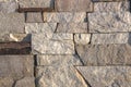 Stone wall texture,travertine tiles facing stone Royalty Free Stock Photo