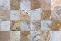 Stone wall texture, travertine tiles facing Royalty Free Stock Photo