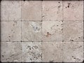 Stone wall texture, travertine tiles facing Royalty Free Stock Photo