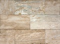 Stone wall texture, travertine tiles facing Royalty Free Stock Photo