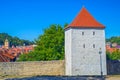 Stone wall and tower of ancient Brasov